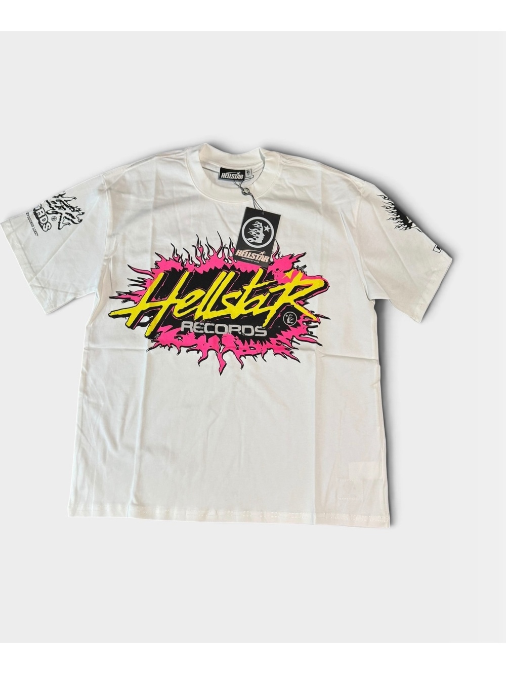 Hellstar Records white graphic T-shirt
